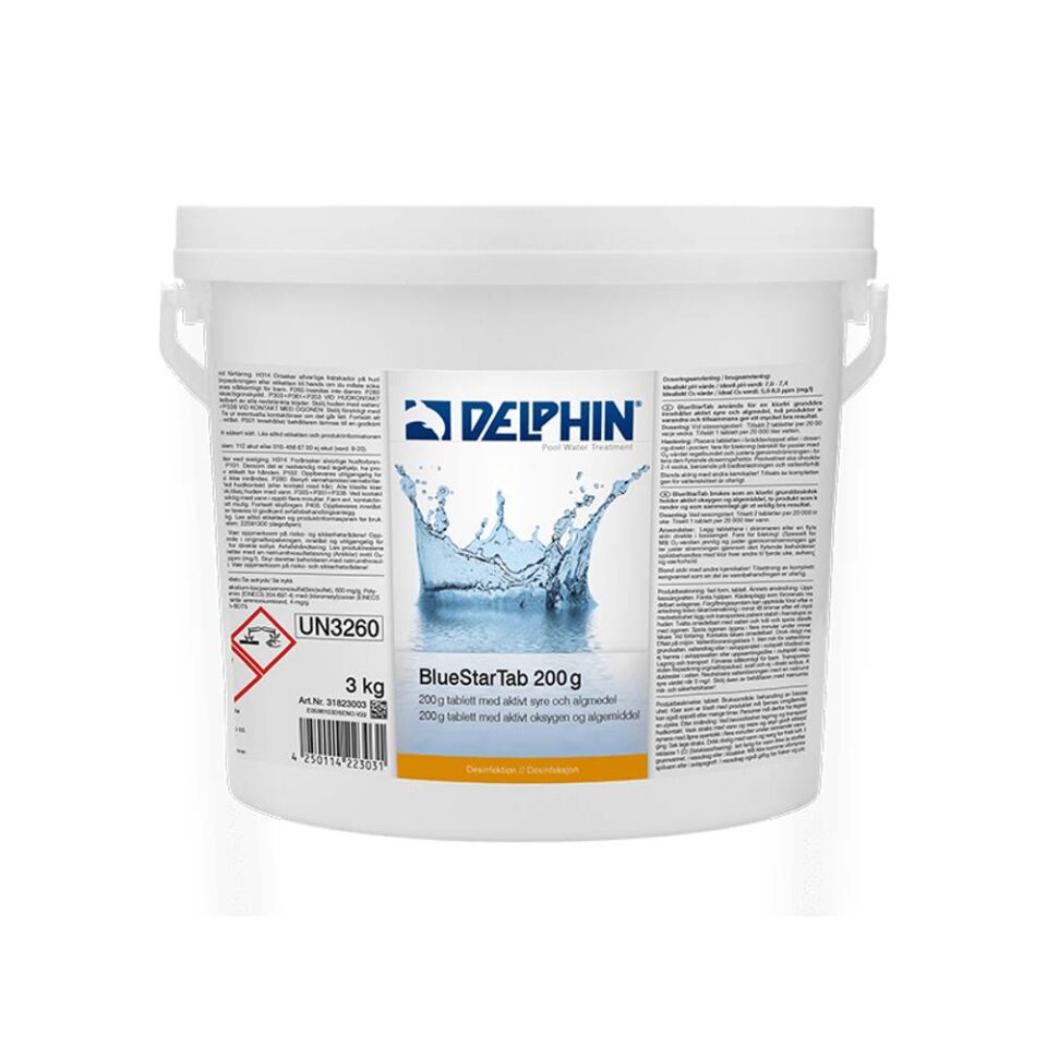 Aktivt syre 200g tabs 3kg - Delphin